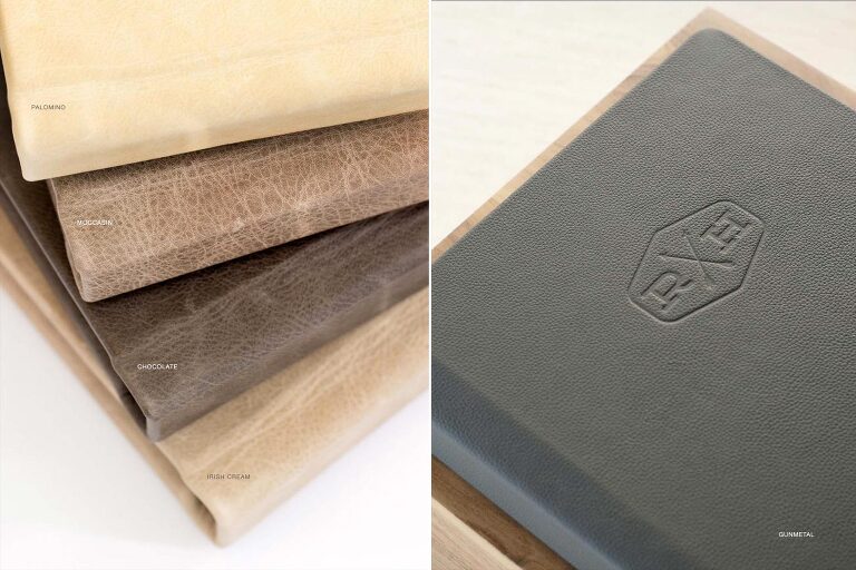 leather wedding albums